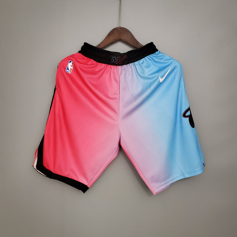 Shorts do Miami Heat versão azul e rosa