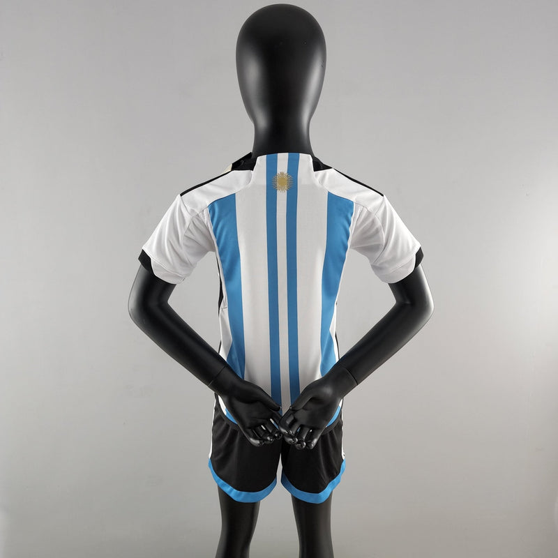 Camisa + short kids do Argentina 2022 1º uniforme - Boleragi Store