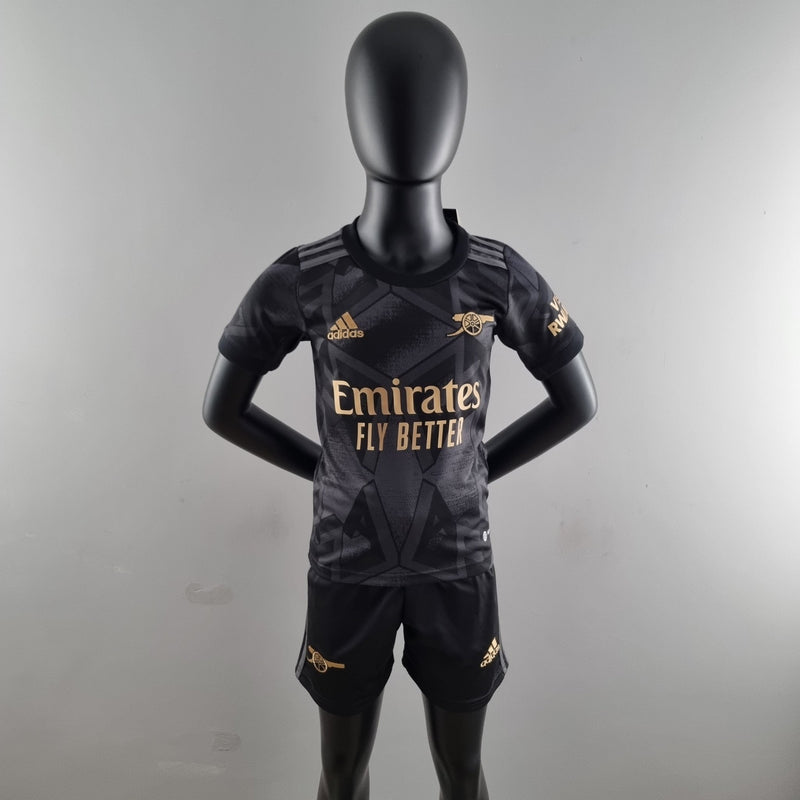 Camisa + short kids do Arsenal 22/23 2º uniforme - Boleragi Store