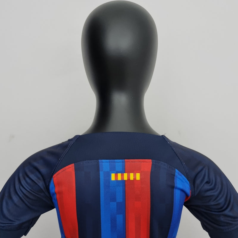 Camisa + short kids do Barcelona 22/23 1º uniforme - Boleragi Store