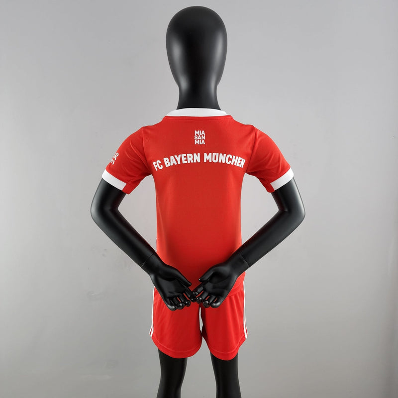Camisa + short kids do Bayern 22/23 1º uniforme - Boleragi Store