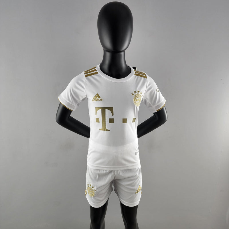 Camisa + short kids do Bayern 22/23 2º uniforme - Boleragi Store