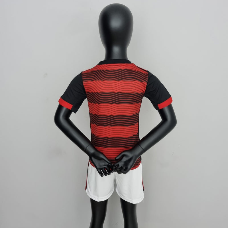Camisa + short kids do Flamengo 22/23 1º uniforme - Boleragi Store