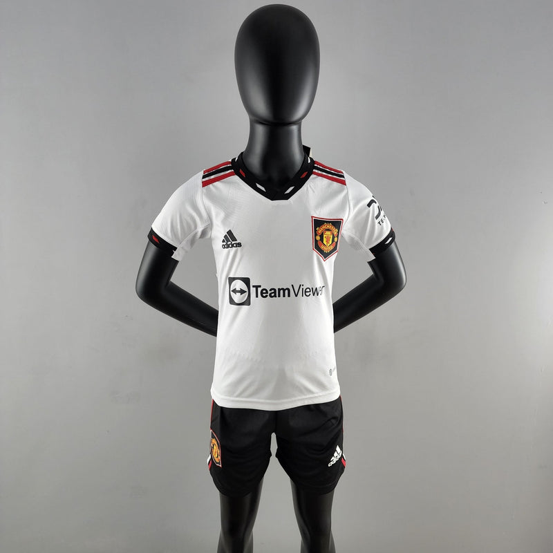 Camisa + short kids do Manchester United 2223 2º uniforme - Boleragi Store