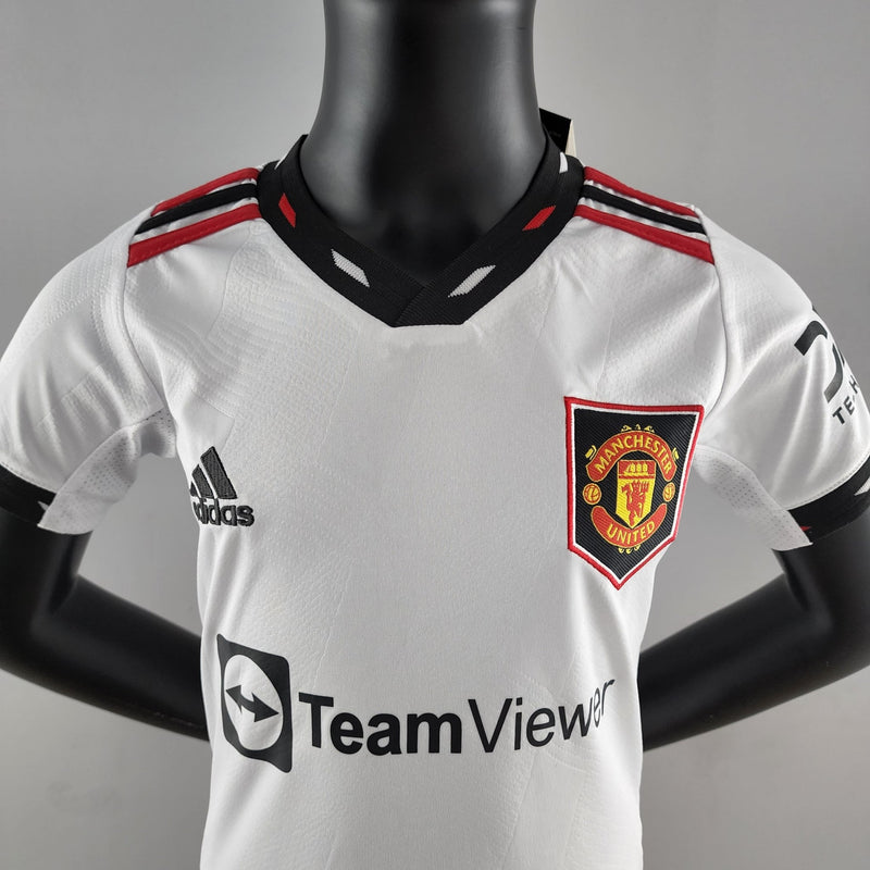 Camisa + short kids do Manchester United 2223 2º uniforme - Boleragi Store