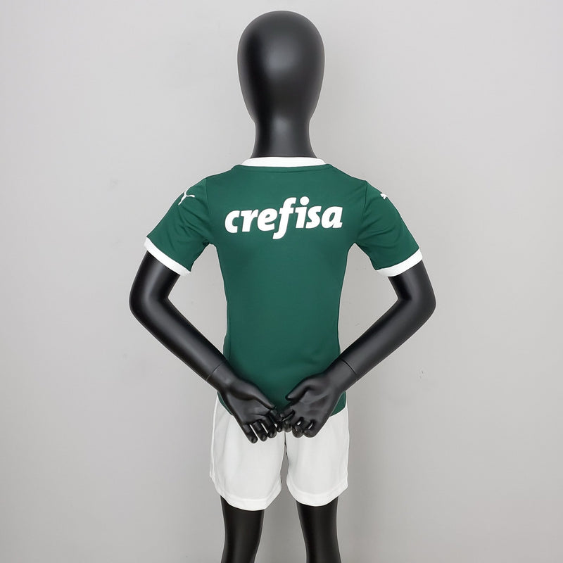 Camisa + short kids do Palmeiras 22/23 1º uniforme - Boleragi Store