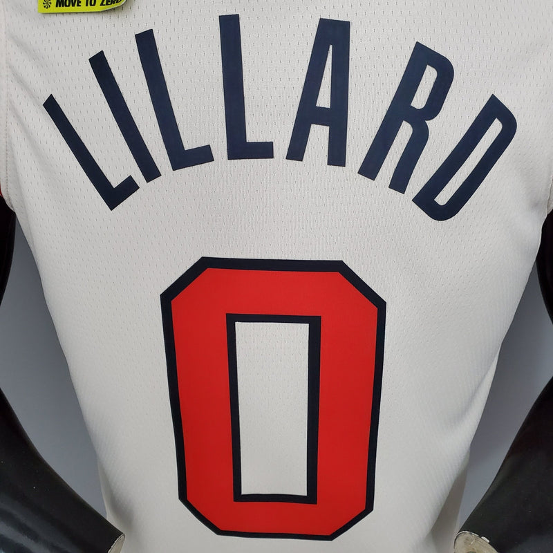 Regata NBA – Branca x Vermelha – Portland – Lillard – 0 - Boleragi Store