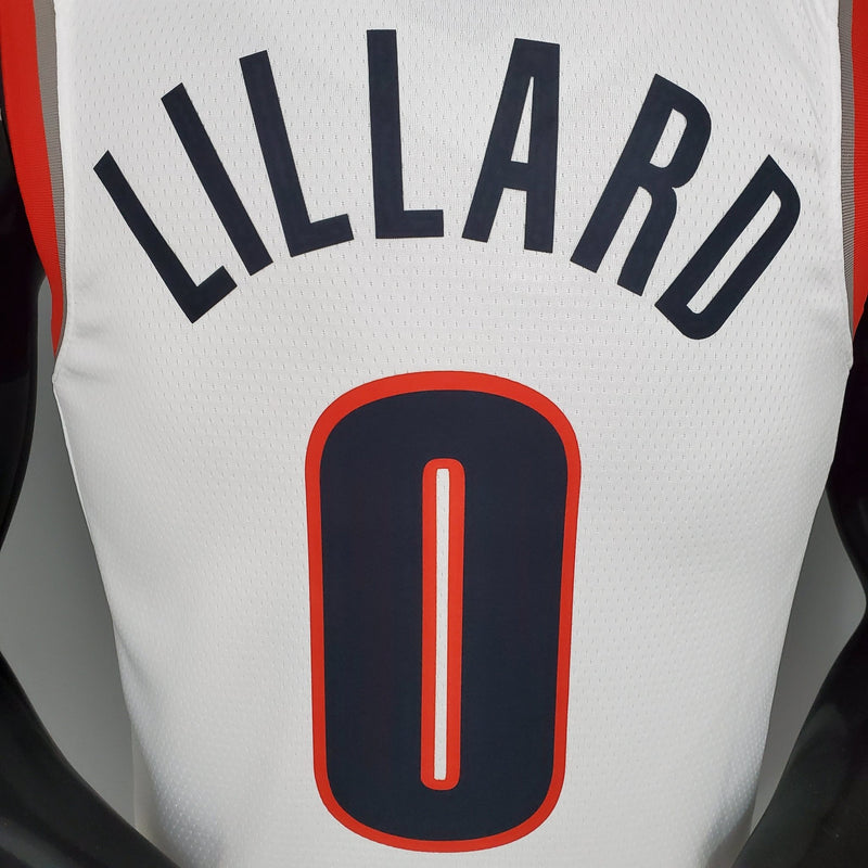 Regata NBA – Branca x Vermelha x Preta – Portland – Lillard – 0 - Boleragi Store