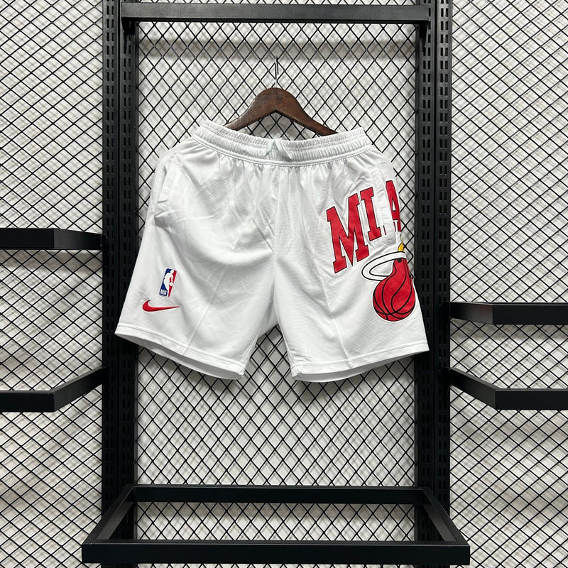 Shorts casual do Miami Heat branco - Boleragi Store