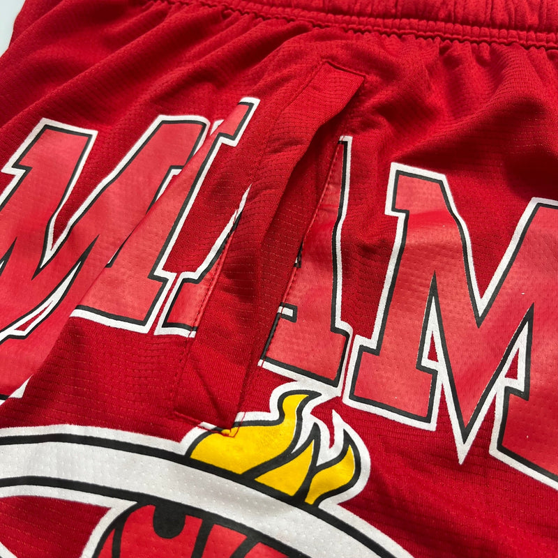Shorts casual do Miami Heat vermelho - Boleragi Store