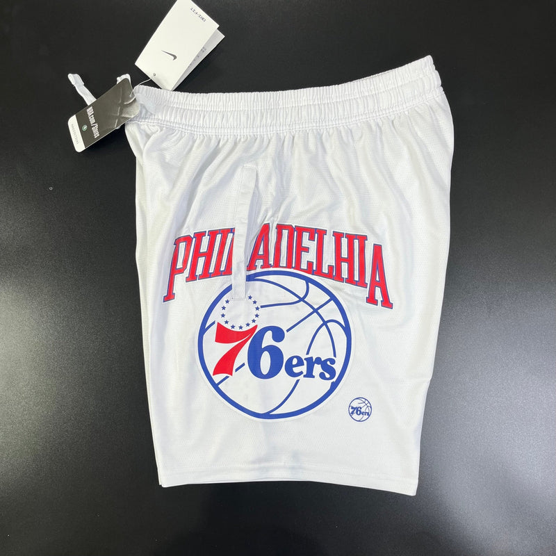 Shorts casual do Philadelphia 76ers branco - Boleragi Store