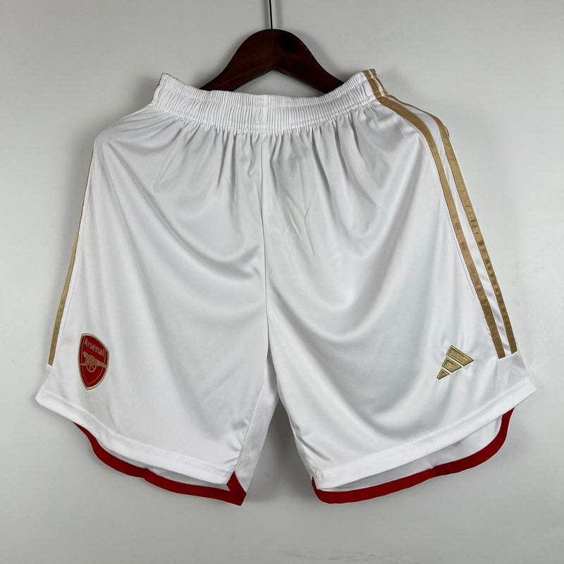 Shorts do Arsenal branco 2023 - Boleragi Store