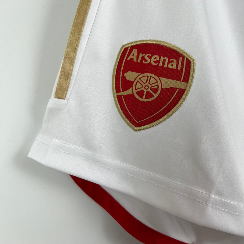 Shorts do Arsenal branco 2023 - Boleragi Store