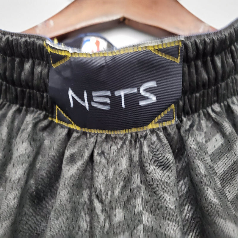 Shorts do Brooklyn Nets versão preta edição especial - Boleragi Store