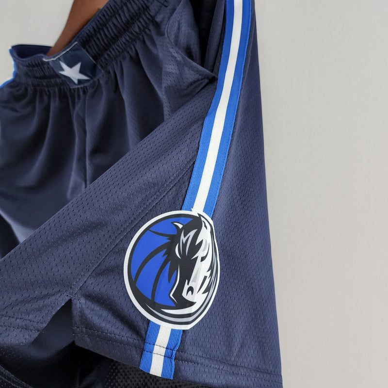 Shorts do Dallas Mavericks versão azul royal - Boleragi Store