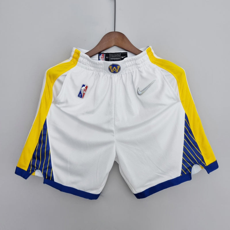 Shorts do Golden State Warriors versão branca "75 Aniversário" - Boleragi Store