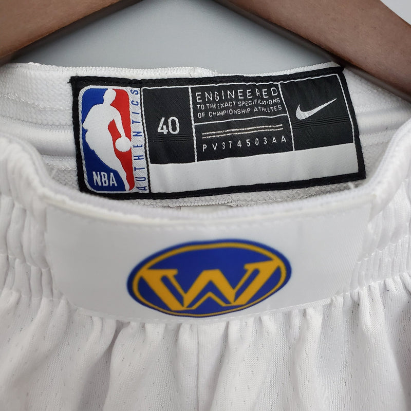 Shorts do Golden State Warriors versão branca - Boleragi Store