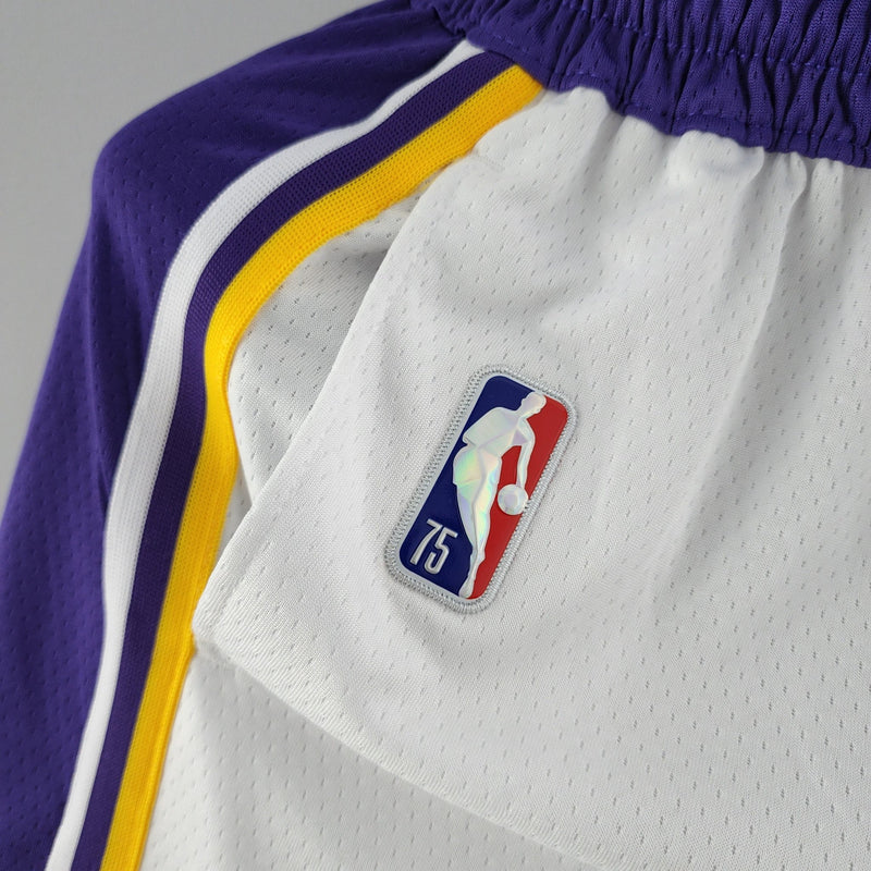 Shorts do Lakers versão "75 Aniversário" branco - Boleragi Store