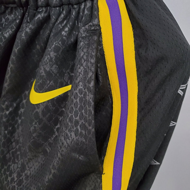 Shorts do Lakers versão preta - Boleragi Store